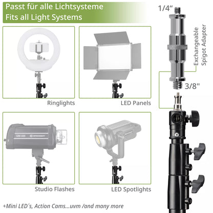 Lot de 2 trépieds d’éclairage 280 cm avec sac BR-TP280 PRO-1 Bresser
