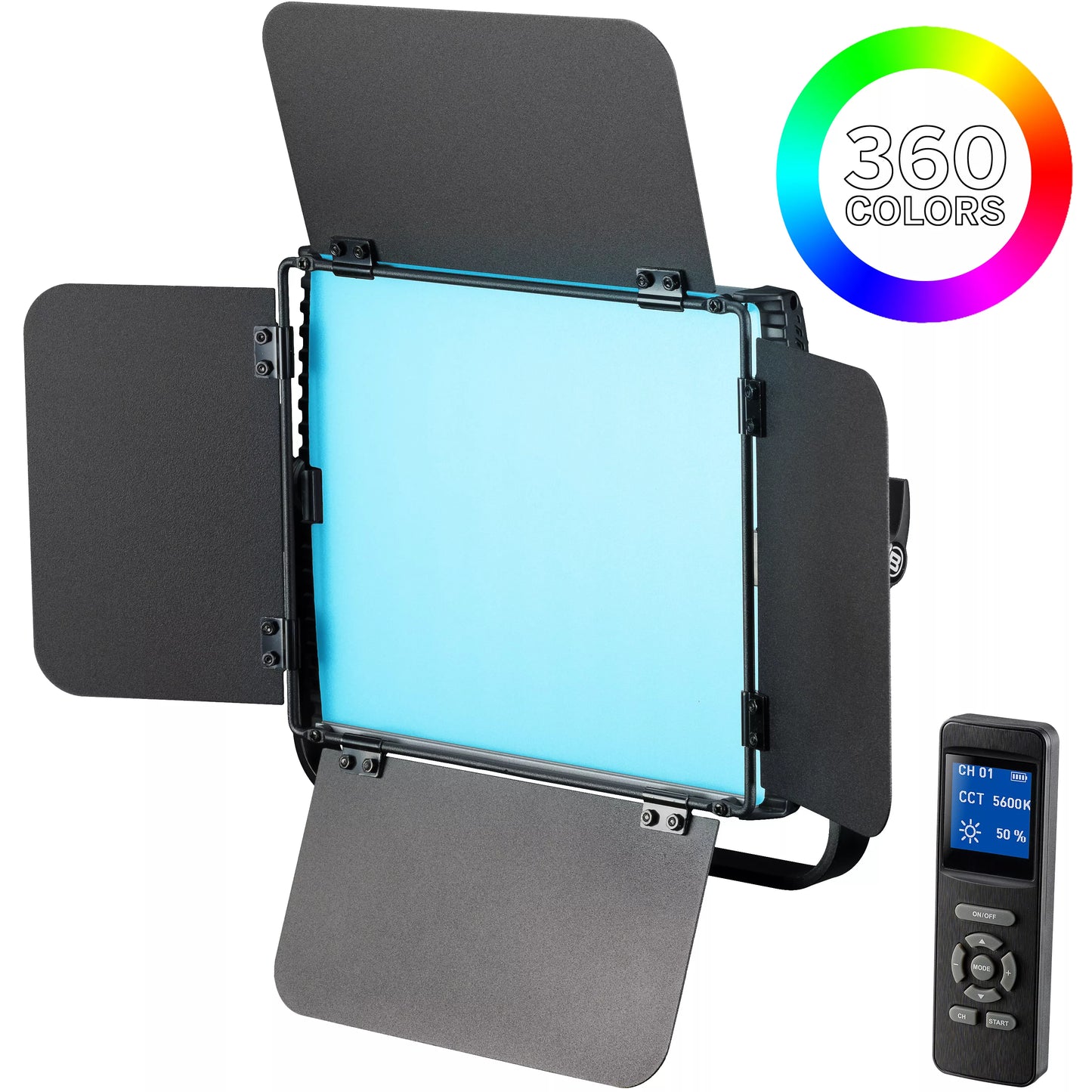 BR-36W RGB LED Projector BR-36W – Professional lighting for photography and video (81 RGB LEDs + 180 daylight LEDs) – Bresser