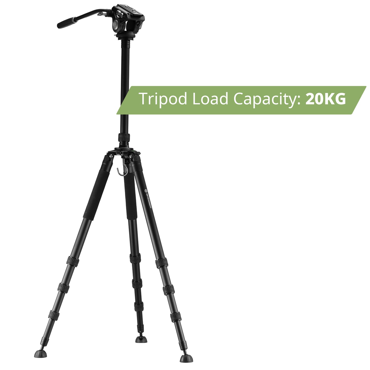 Trépied vidéo BX-10 Pro avec tête fluide 10 kg, 78–216 cm Bresser