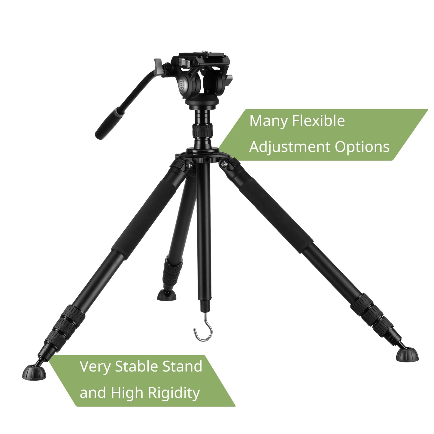 Trépied vidéo BX-10 Pro avec tête fluide 10 kg, 78–216 cm Bresser