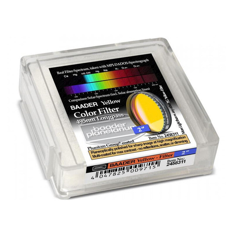 Filtre Baader 495nm 2” pour l’observation de la Lune et des planètes – Baader