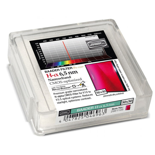 Filtre H-alpha 656nm Narrowband 50x50mm pour CMOS - Baader
