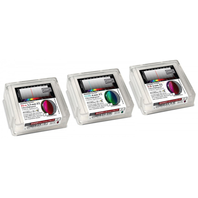 Filtre H-alpha/OIII/SII CMOS Ultra-Haute Vitesse f/2 en 2" pour l'Astrophotographie - Baader