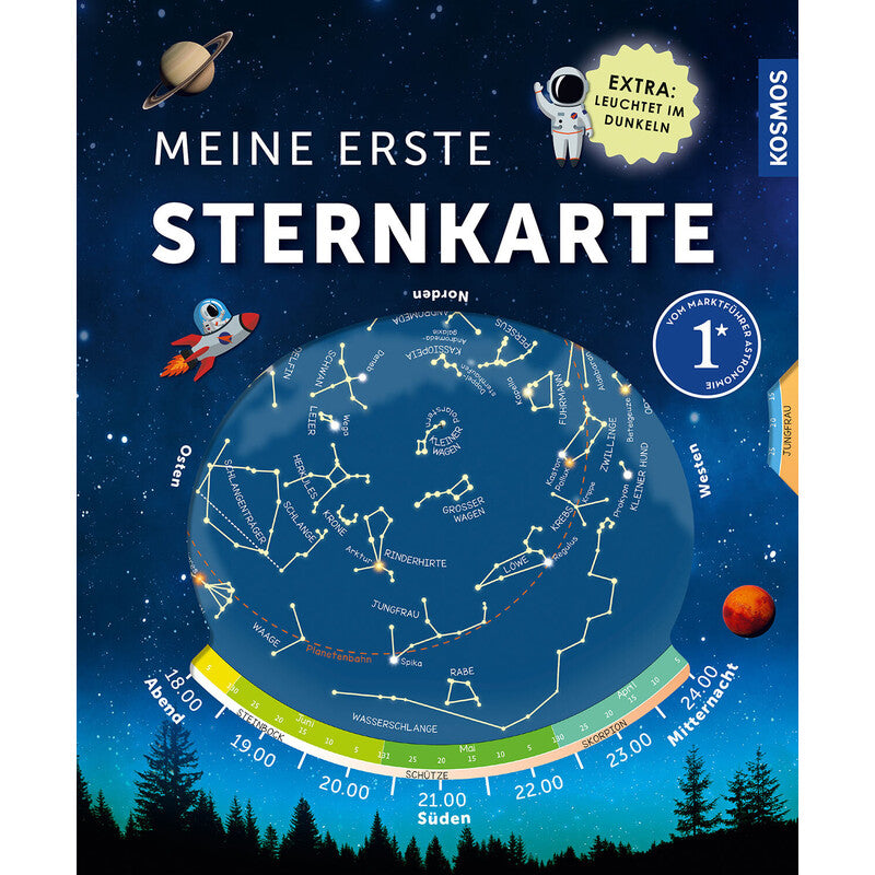 Carte du ciel tournante phosphorescente dès 8 ans en allemand - Kosmos Verlag