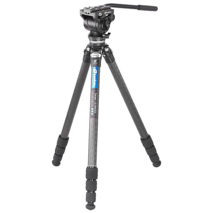 Trépied carbone photo et vidéo avec base de nivellement et rotule vidéo - Leofoto