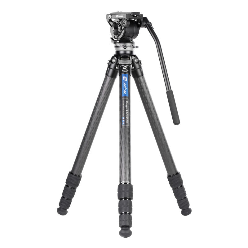 Trépied carbone Ranger avec base de nivellement et tête vidéo - Leofoto