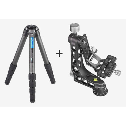 Trépied carbone Ranger LS-365C avec tête gimbal PG-1 - Leofoto