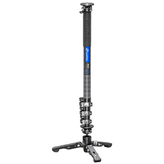 Monopode carbone avec pied inclinable et rotule - Leofoto
