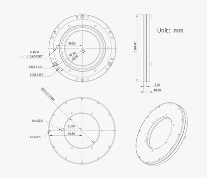 Plaque de Tilt M54 pour l'Astronomie - ZWO
