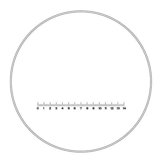 Plaque micrométrique 70/14 mm Ø 23 mm pour microscopes stéréo - Motic