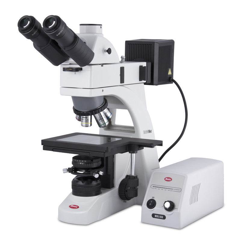 Microscope trinoculaire BA310 MET-T 50 à 500× pour la métallurgie - Motic