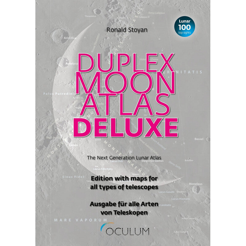 Duplex Moon Atlas Deluxe – Atlas lunaire A3 bilingue | Oculum Verlag
