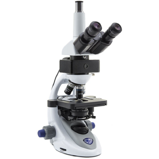Microscope Trinoculaire à Fluorescence LED 1000x avec Filtre Bleu - Optika