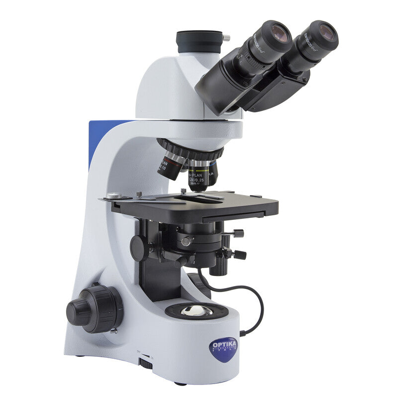 Microscope trinoculaire B-383DK 40x à 1000x LED avec fond clair et fond noir - Optika