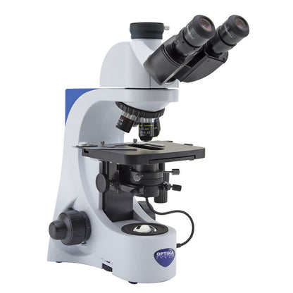 Microscope trinoculaire B-383DK 40x à 1000x LED avec fond clair et fond noir - Optika