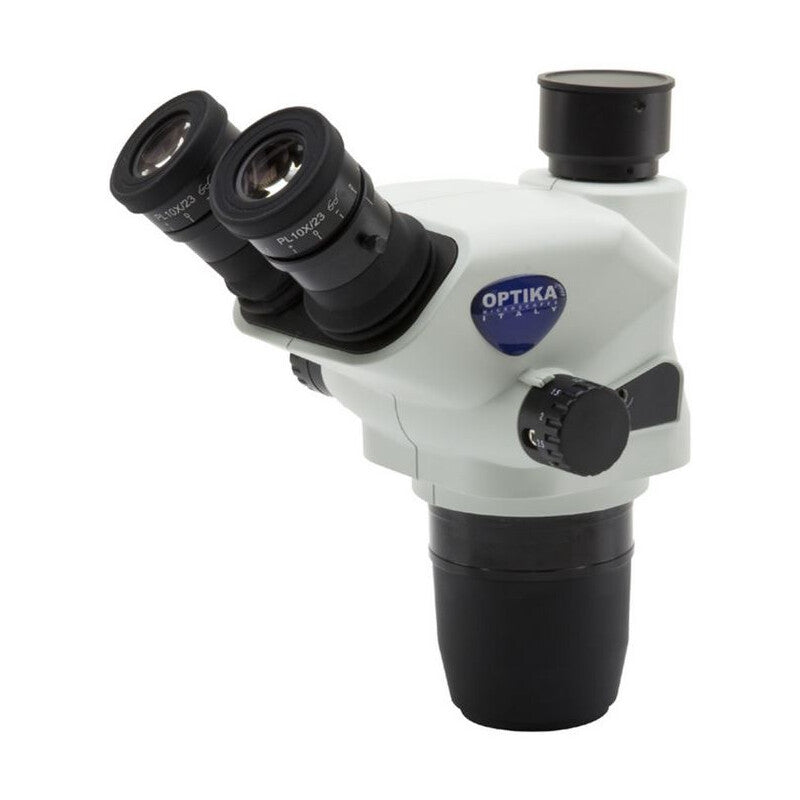 Tête de stéréomicroscope trinoculaire SZO-T 6,7x-45x avec zoom à crans - Optika