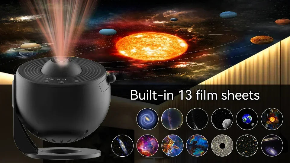 Projecteur Planétarium 13 en 1 avec Disques de Films et HD Rotatif