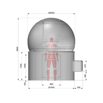 Coupole Astronomique 2M avec Mécanisme de Rotation Automatique - ScopeDome - Astronomy Store