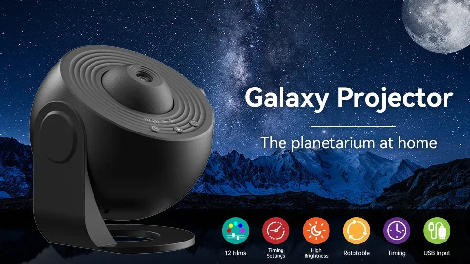 Projecteur Planétarium 13 en 1 avec Disques de Films et HD Rotatif
