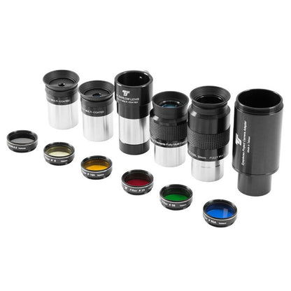 Coffret d’oculaires 31,8 mm avec Barlow 2x et filtres TS Optics