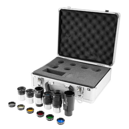 Coffret d’oculaires 31,8 mm avec Barlow 2x et filtres TS Optics