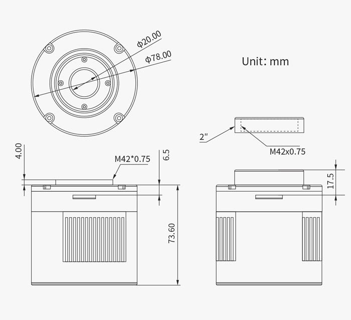 Cameră răcită SWIR monocromatică ASI990MM-P pentru aplicații științifice - ZWO