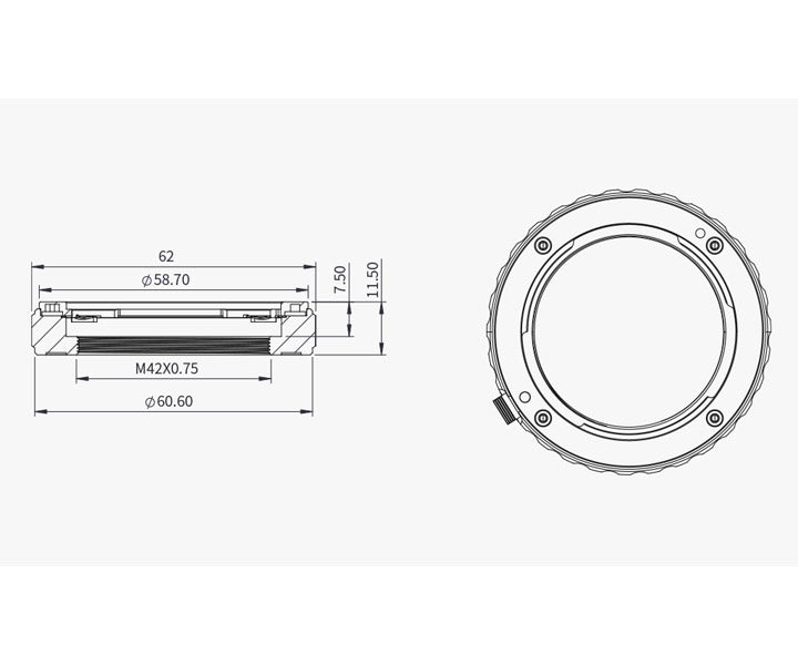 Adaptateur ASI T2 mot Sony NEX for ZWO ASI-kameraer - ZWO