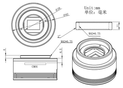 High Sensitivity Monochrome Camera for Astronomy - ZWO ASI183MM