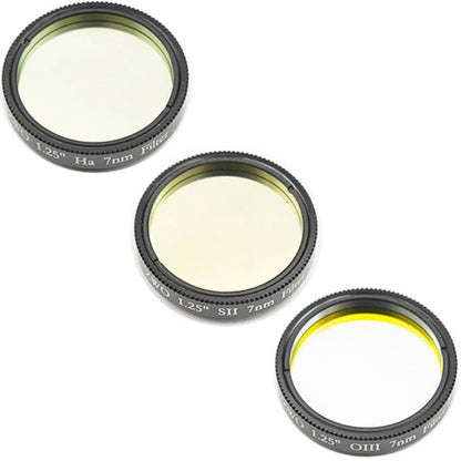 Ha, SII ir OIII 7nm filtrų rinkinys ZWO 36mm apvalus neįmontuotas - ZWO
