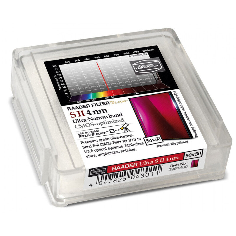 Filtre SII Ultra-Narrowband 50x50mm pour l'Astrophotographie - Série Ultra-Narrowband Baader