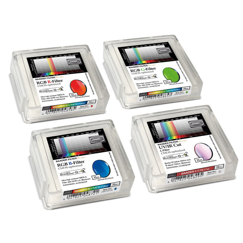 Jeu de Filtres LRGB CMOS 31mm pour Imagerie Couleur - Baader