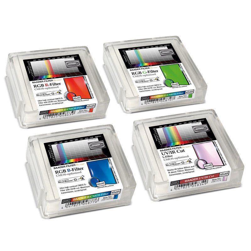 Jeu de Filtres LRGB CMOS 65x65mm pour Capteurs Carrés - Baader