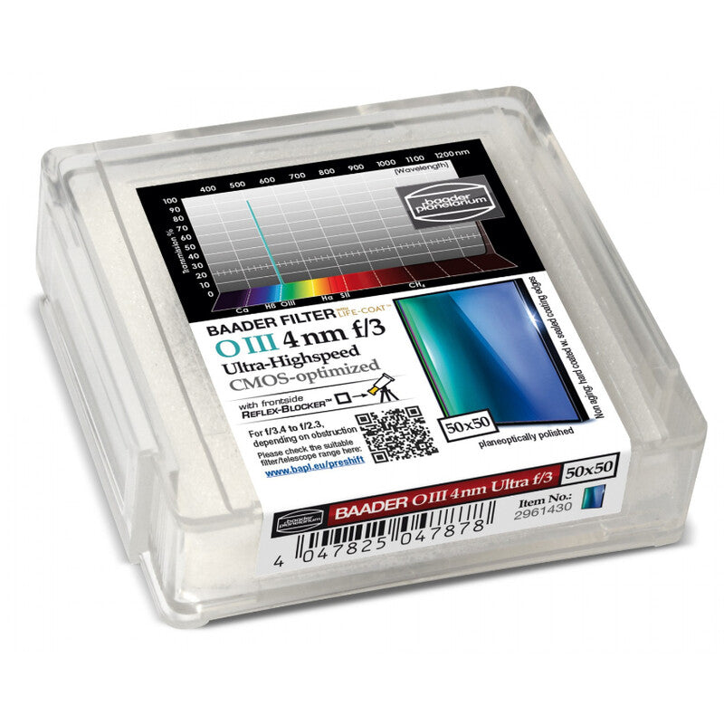 Filtre OIII 50x50mm f/3 Ultra-Highspeed pour l’Astrophotographie - CMOS