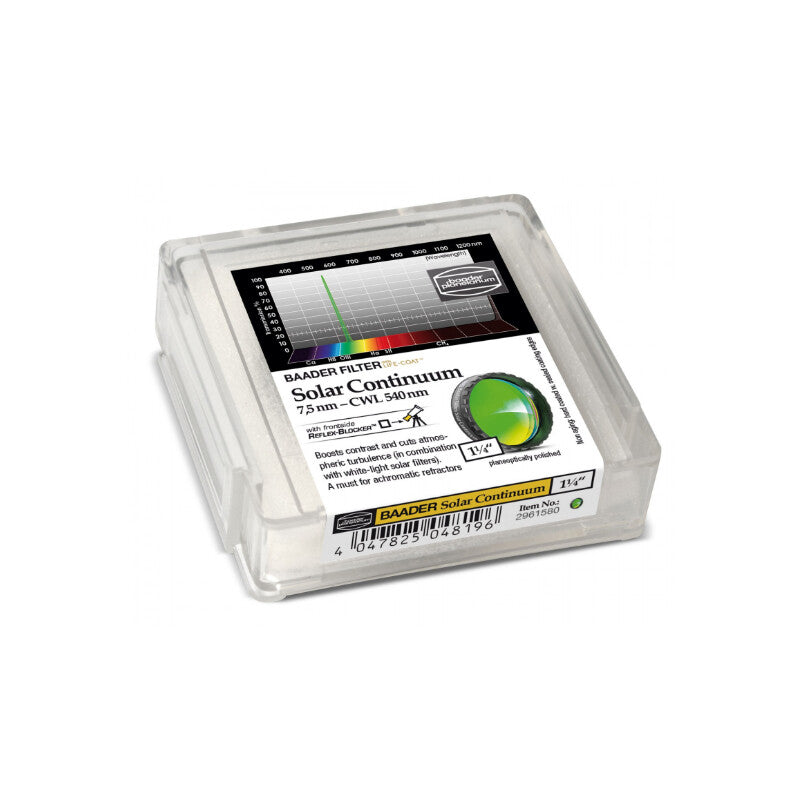 Filtre Bloquant Solar Continuum 1,25” pour Observation Solaire - Baader