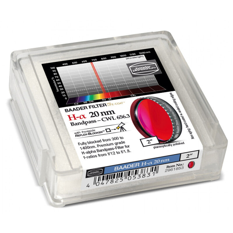 Filtre H-alpha 20nm 2” pour Nébuleuses en Émission - Baader