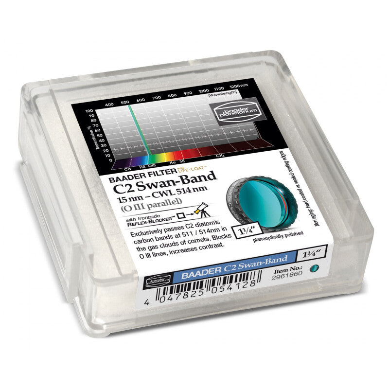 Filtre C2 Swan-Band 15nm 1,25” pour Observation des Comètes - Baader