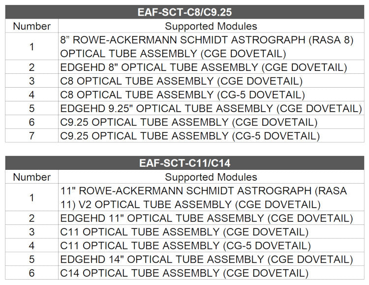 EAF Adaptersatz ZWO für Celestron C11 / C14 - ZWO
