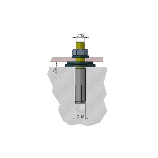 Kit d’ancrage M12 pour colonne d’observatoire P200 – euro EMC