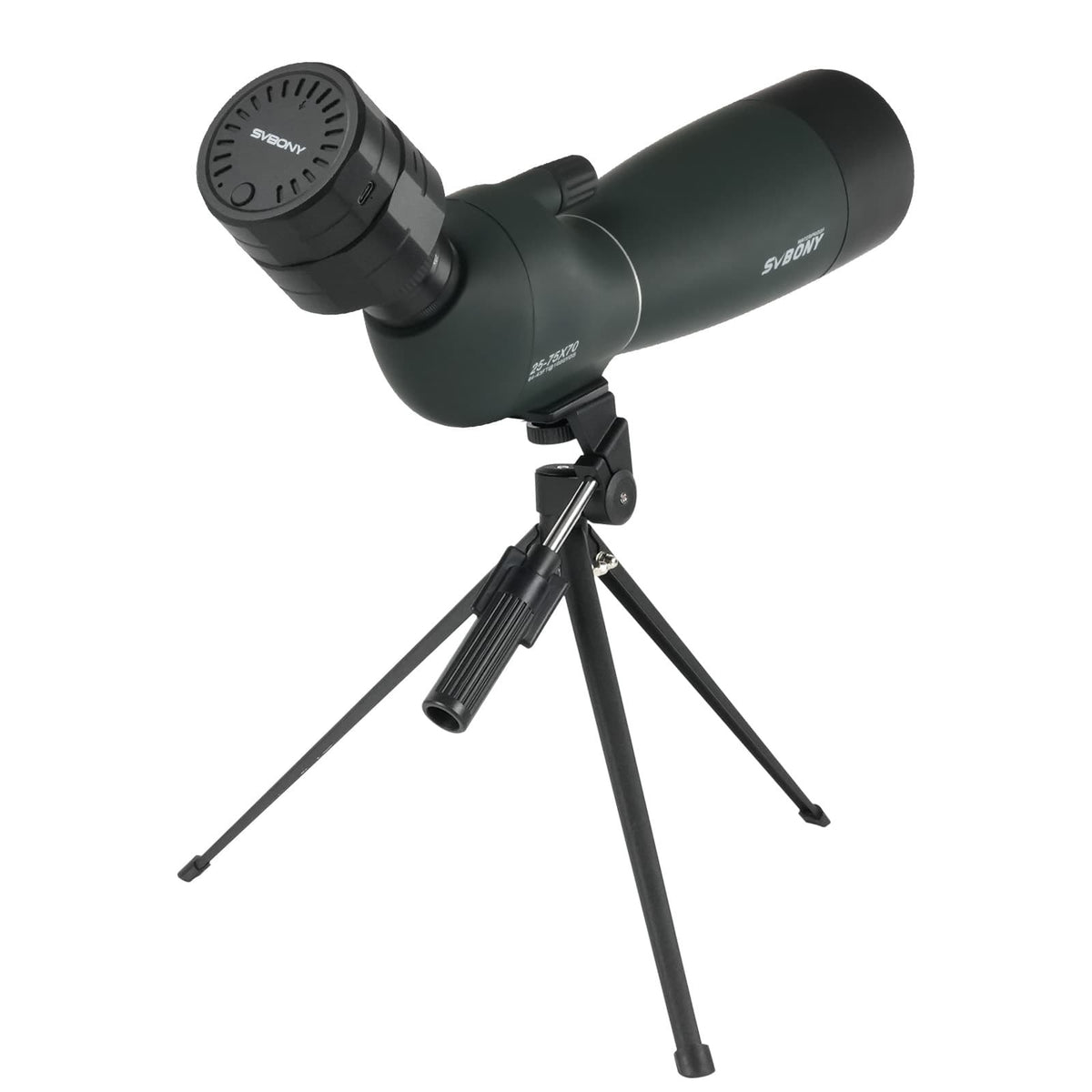 Longue-vue SVBONY SV28 Plus 25–75×70 avec adaptateur smartphone