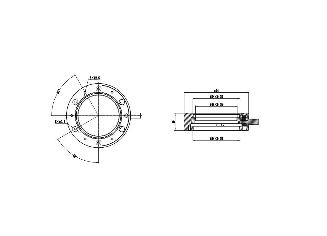 M54 2″ Filter Drawer pour l'astronomie - ToupTek Astro