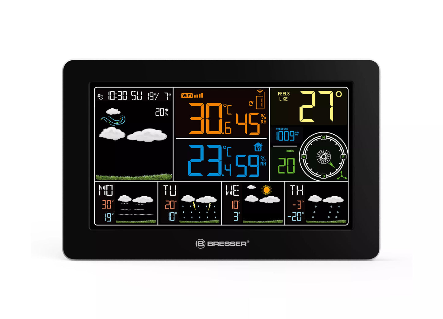 Wireless weather station with 4-day forecasts