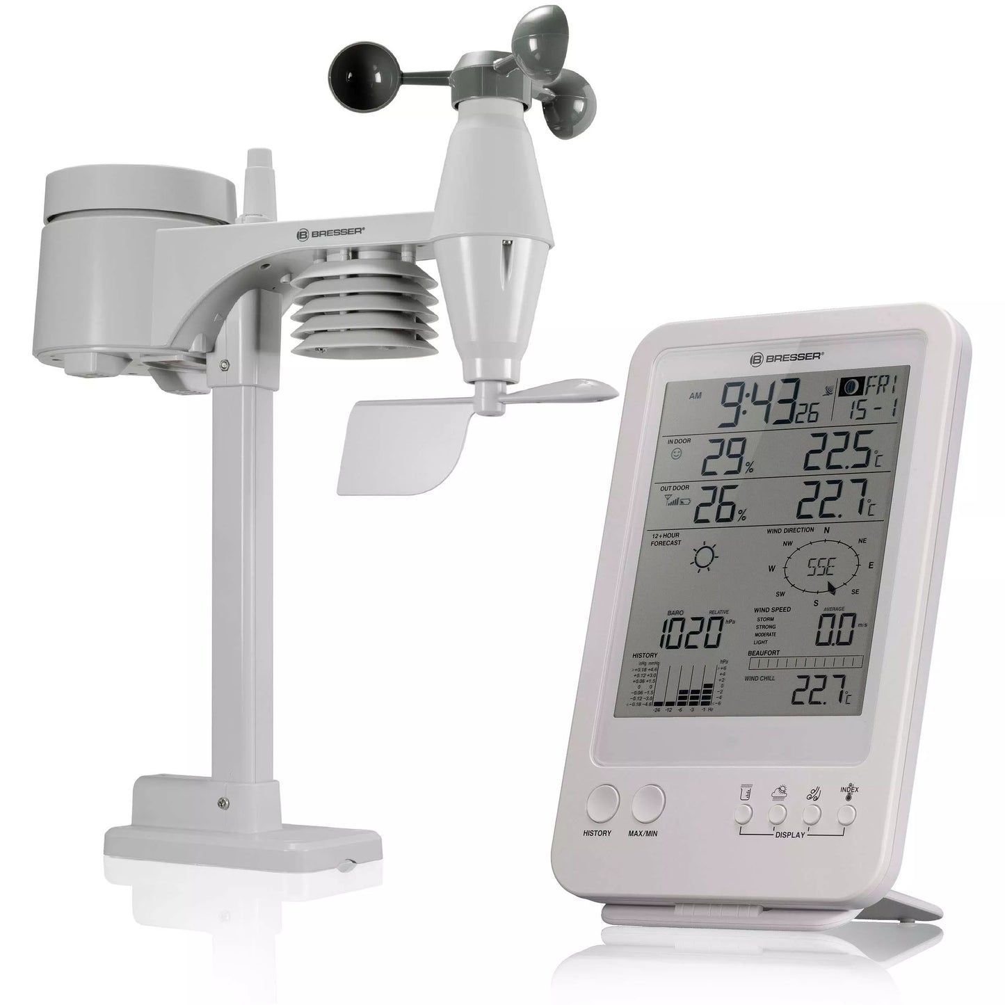 White 5-in-1 Weather Station
