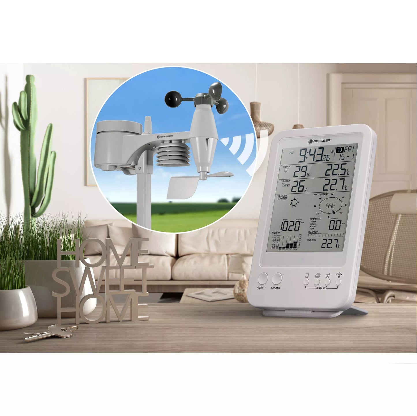 White 5-in-1 Weather Station