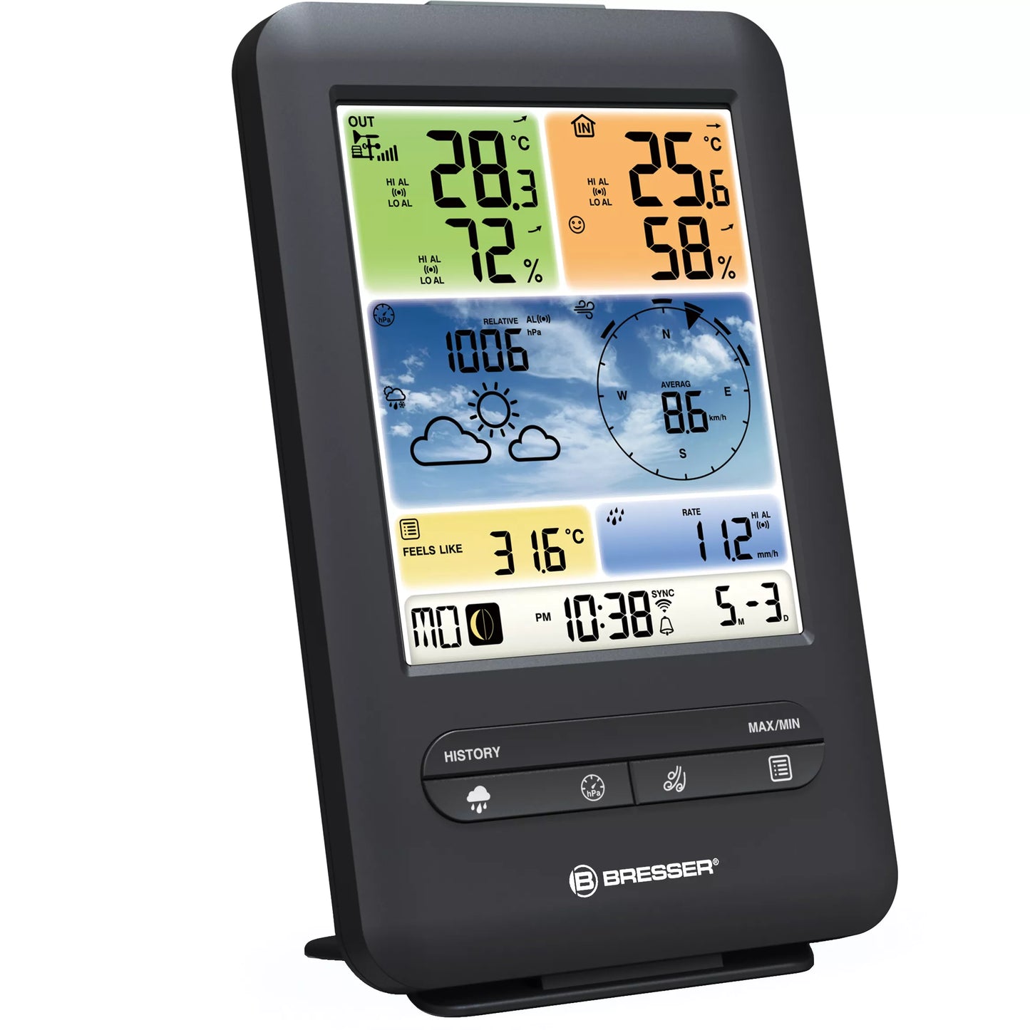Professional WIFI Color Weather Station 5-in-1 Vertical