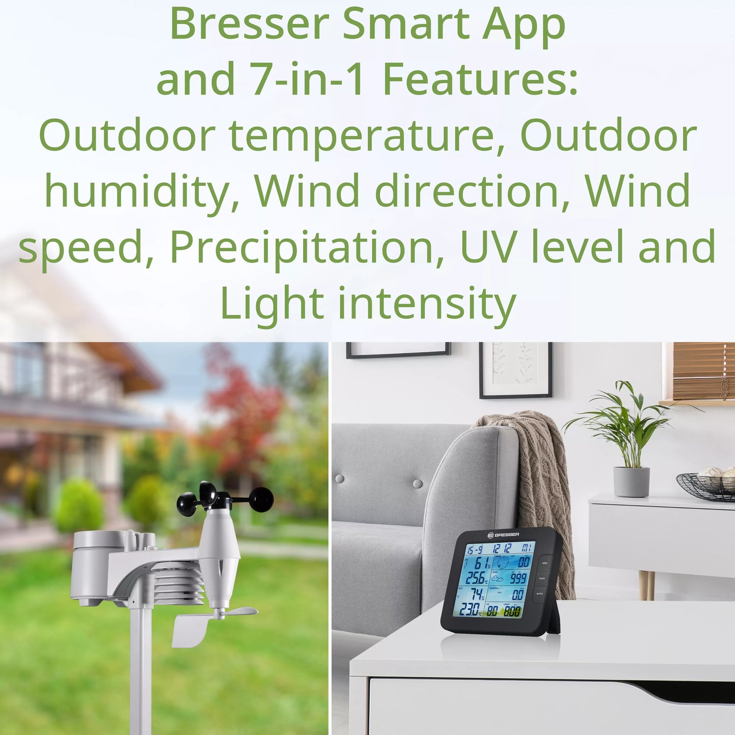 Centre Météo 7-en-1 ClimateConnect Tuya Smart Home sort
