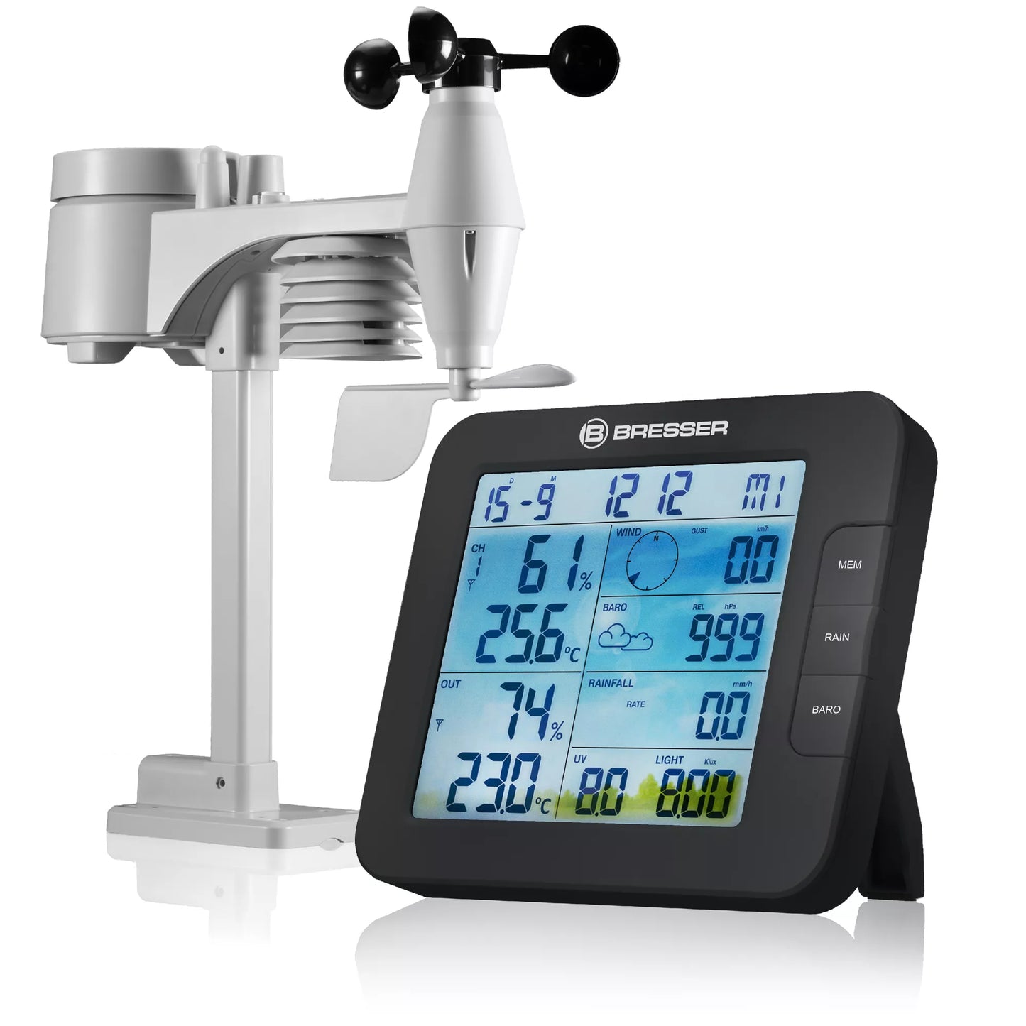 Centre Météo 7-en-1 ClimateConnect Tuya Smart Home sort