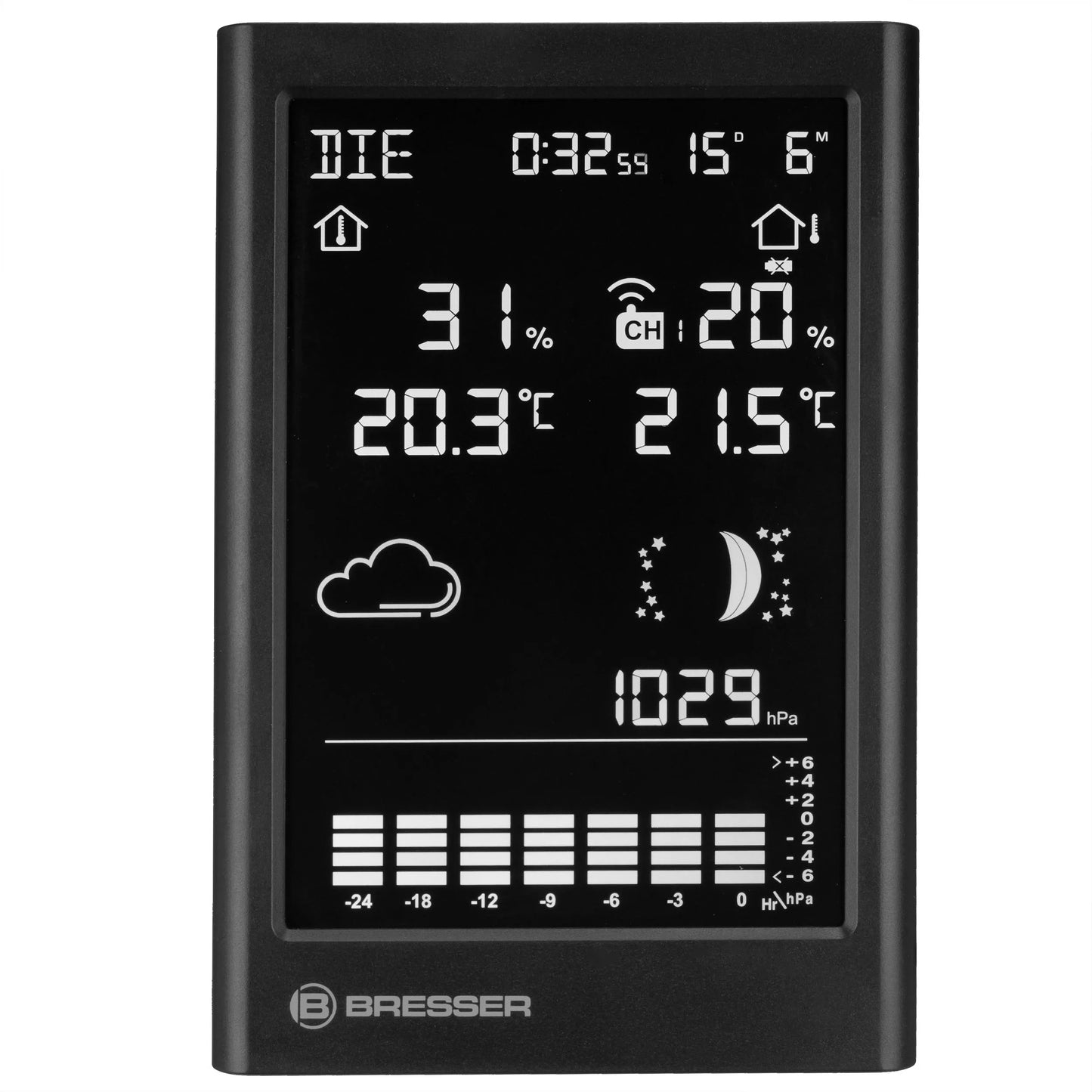 Station météorologique sans fil BRESSER MeteoTemp TBV - Pour un climat intérieur confortable