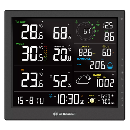 BRESSER 8-en-1 MeteoTemp JW Station météo WiFi - Bresser