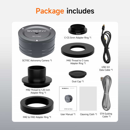 Camera Planetară Color CMOS IMX715 USB3.0 pentru Capturarea Obiectelor din Cerul Adânc - Svbony