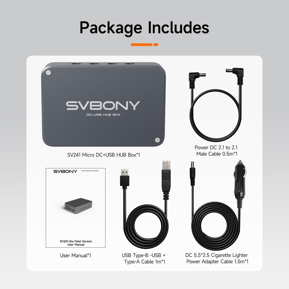 Boîtier d'alimentation SVBONY SV241 pour astrophotographie - Micro DC + USB, Interface USB3.1 Type-C